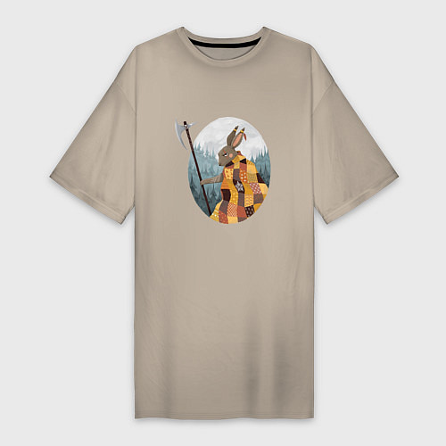Женская футболка-платье Страж леса / Миндальный – фото 1