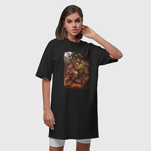 Женская футболка-платье Doom Eternal Poster / Черный – фото 3