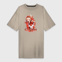 Женская футболка-платье Кли Klee Genshin Impact