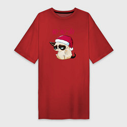 Женская футболка-платье Ugly cat Ho-Ho-No