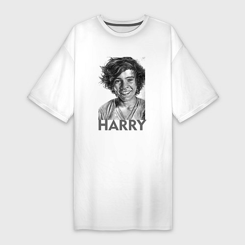 Женская футболка-платье Harry Styles / Белый – фото 1