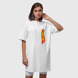 Футболка женская-платье Эмблема Hot Wheels, цвет: белый — фото 2