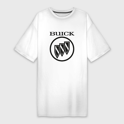Женская футболка-платье Buick Black and White Logo / Белый – фото 1