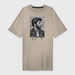Женская футболка-платье Молодой Сталин - пижон