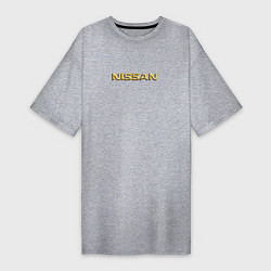 Женская футболка-платье Авто NISSAN золотой