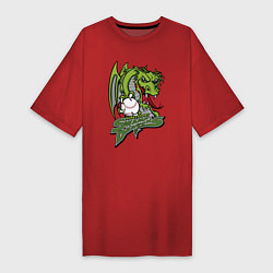 Женская футболка-платье Shreveport swamp dragons - baseball team