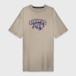 Футболка женская-платье Mahoning Valley Scrappers, цвет: миндальный