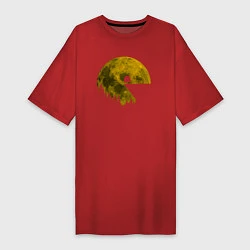 Женская футболка-платье Pac-man moon Пакмен луна