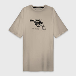 Женская футболка-платье Andy Warhol revolver sketch