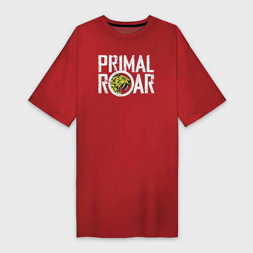 Женская футболка-платье PRIMAL ROAR logo / Красный – фото 1