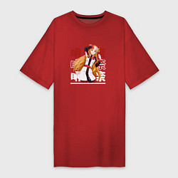 Футболка женская-платье Мастера меча онлайн Sword art online, Юки Асуна Yu, цвет: красный