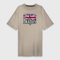 Женская футболка-платье The Beatles Great Britain Битлз