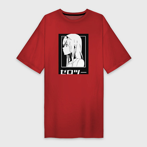 Женская футболка-платье Zero Two 01 / Красный – фото 1