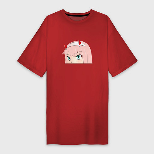 Женская футболка-платье Zero Two код 002 / Красный – фото 1