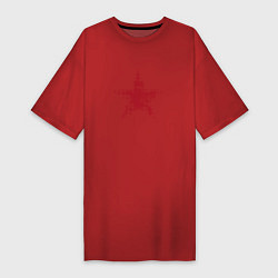 Женская футболка-платье Красная звезда полутон