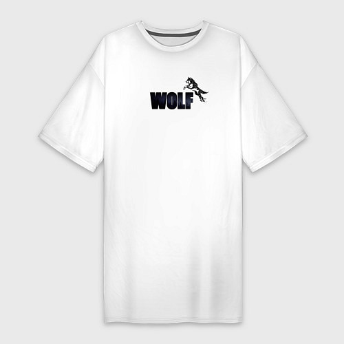 Женская футболка-платье Wolf brand / Белый – фото 1