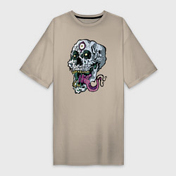 Женская футболка-платье Art skull 2022