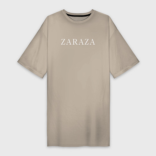 Женская футболка-платье She Zaraza / Миндальный – фото 1