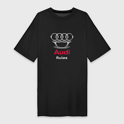 Футболка женская-платье Audi rules, цвет: черный