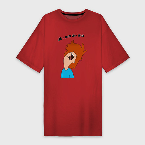 Женская футболка-платье Дунканвилль Нервный Дункан / Красный – фото 1