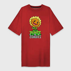 Женская футболка-платье Plants vs Zombies Подсолнух
