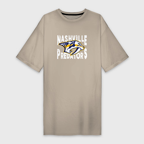 Женская футболка-платье Nashville Predators, Нэшвилл Предаторз / Миндальный – фото 1