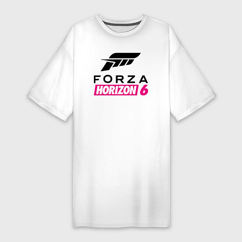 Женская футболка-платье Forza Horizon 6 logo / Белый – фото 1