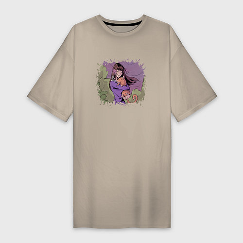 Женская футболка-платье Тору на ветру / Миндальный – фото 1