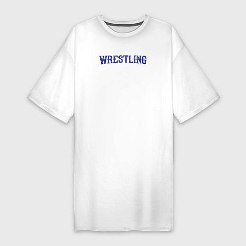 Женская футболка-платье Wrestling борьба / Белый – фото 1