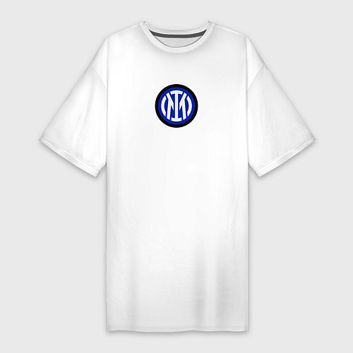 Женская футболка-платье Интер, Inter / Белый – фото 1