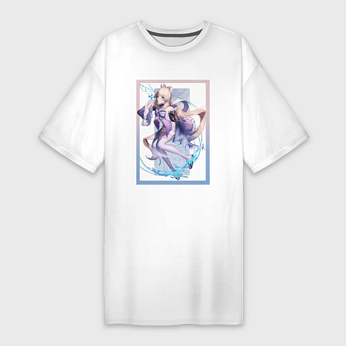 Женская футболка-платье Зеркало Кокоми / Белый – фото 1