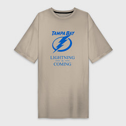 Женская футболка-платье Tampa Bay Lightning is coming, Тампа Бэй Лайтнинг