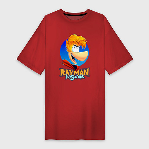 Женская футболка-платье Веселый Rayman / Красный – фото 1