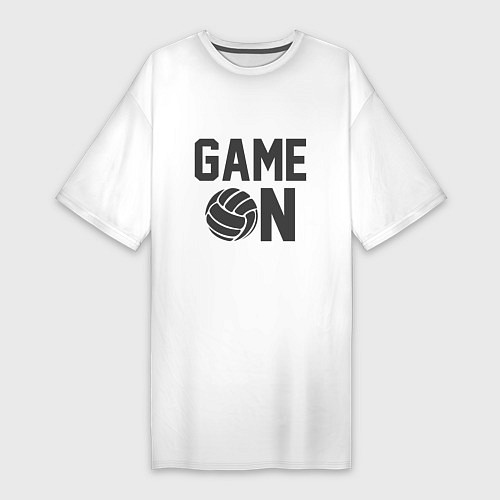 Женская футболка-платье Volleyball - Game On / Белый – фото 1