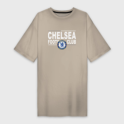 Женская футболка-платье Chelsea Football Club Челси / Миндальный – фото 1