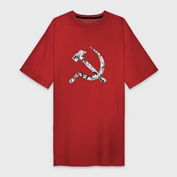 Женская футболка-платье USSR AHEGAO СССР АХЕГАО