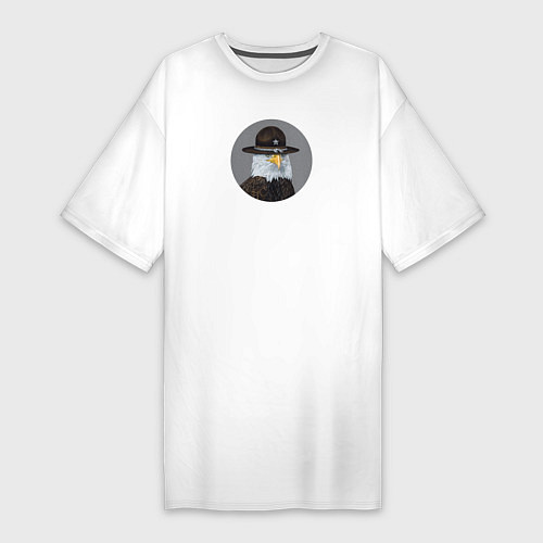 Женская футболка-платье Белоголовый орлан Шериф / Белый – фото 1