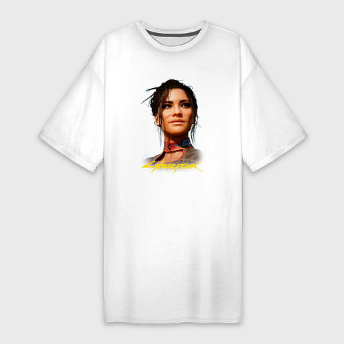Женская футболка-платье Panam Cyberpunk Панам / Белый – фото 1