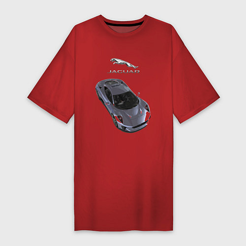 Женская футболка-платье Jaguar Motorsport / Красный – фото 1