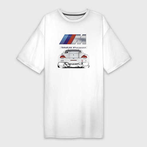 Женская футболка-платье BMW Power Motorsport / Белый – фото 1