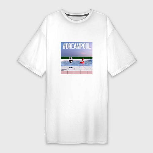 Женская футболка-платье Dream Pool / Белый – фото 1