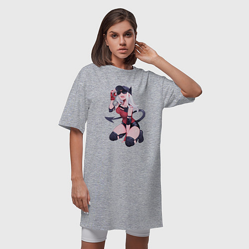 Женская футболка-платье Джасти HellTake / Меланж – фото 3