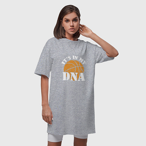 Женская футболка-платье ДНК Баскетбол / Меланж – фото 3