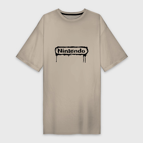 Женская футболка-платье Nintendo streaks / Миндальный – фото 1