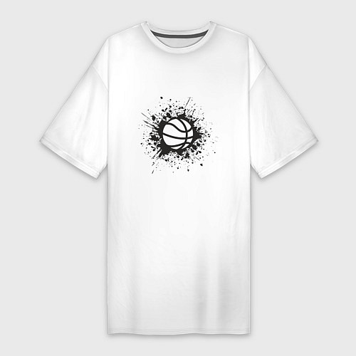Женская футболка-платье Basketball Splash / Белый – фото 1