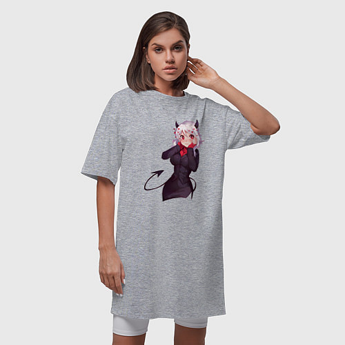 Женская футболка-платье Модеус смущена / Меланж – фото 3