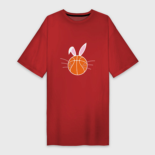 Женская футболка-платье Basketball Bunny / Красный – фото 1