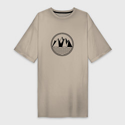 Женская футболка-платье Горы и море