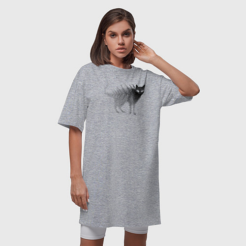 Женская футболка-платье Маленький Помощник Ведьмы Номер Раз / Меланж – фото 3
