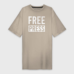 Женская футболка-платье Свободная пресса